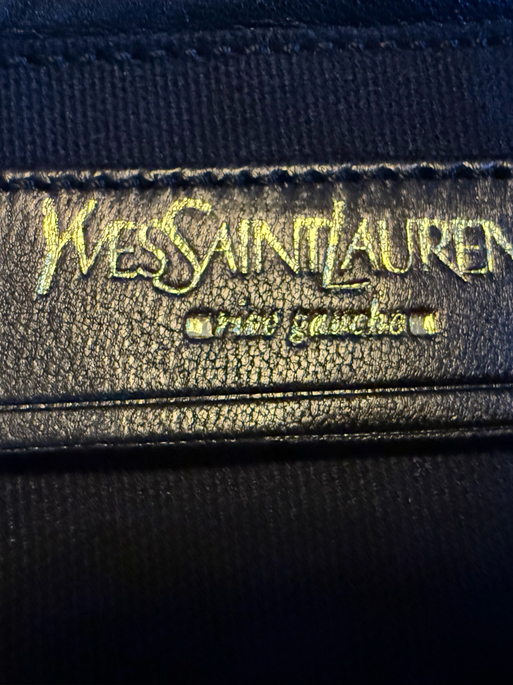 Yves Saint Laurent Downtown Black Leather Shoulder Tote with Gold Hardware - Picture 6 of 7